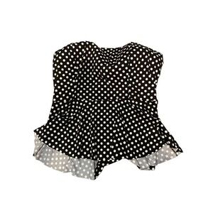 NWT polka dot strapless swim top size large